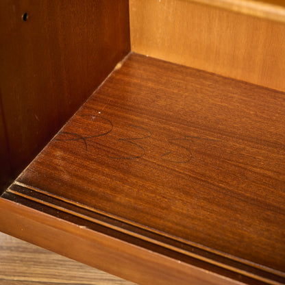 英国 ヴィンテージ ナロー ガラス ブックケース