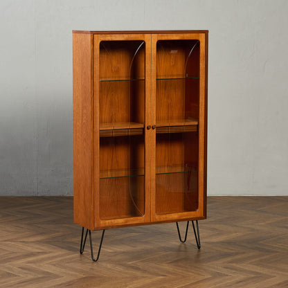 Fresco ガラス ブックケース カスタム アイアン ヘアピンレッグ