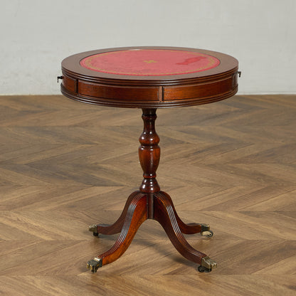 英国 クラシック リージェンシー 様式 ドラムテーブル
