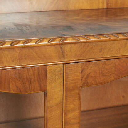 英国クラシック ウォールナット材 ブックケース / 食器棚