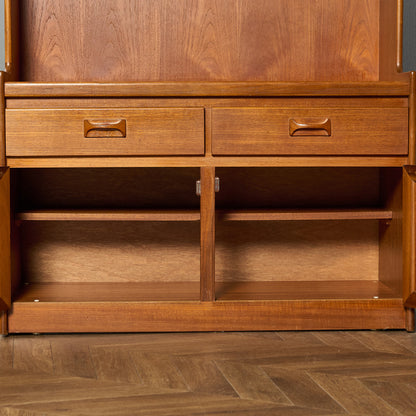 ヴィンテージ ウォールユニット ビューローブックケース