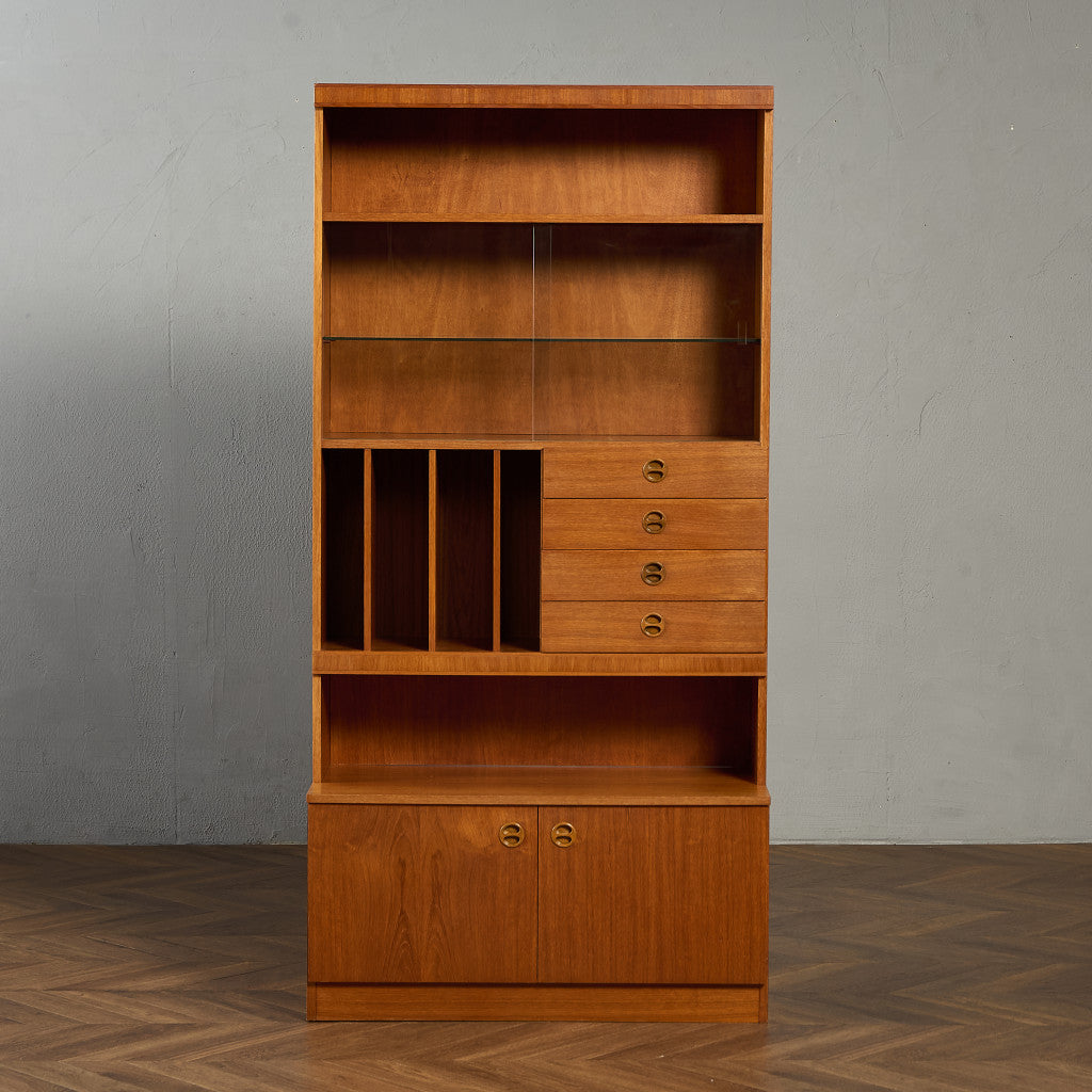 英国 ヴィンテージ ウォールユニット 本棚