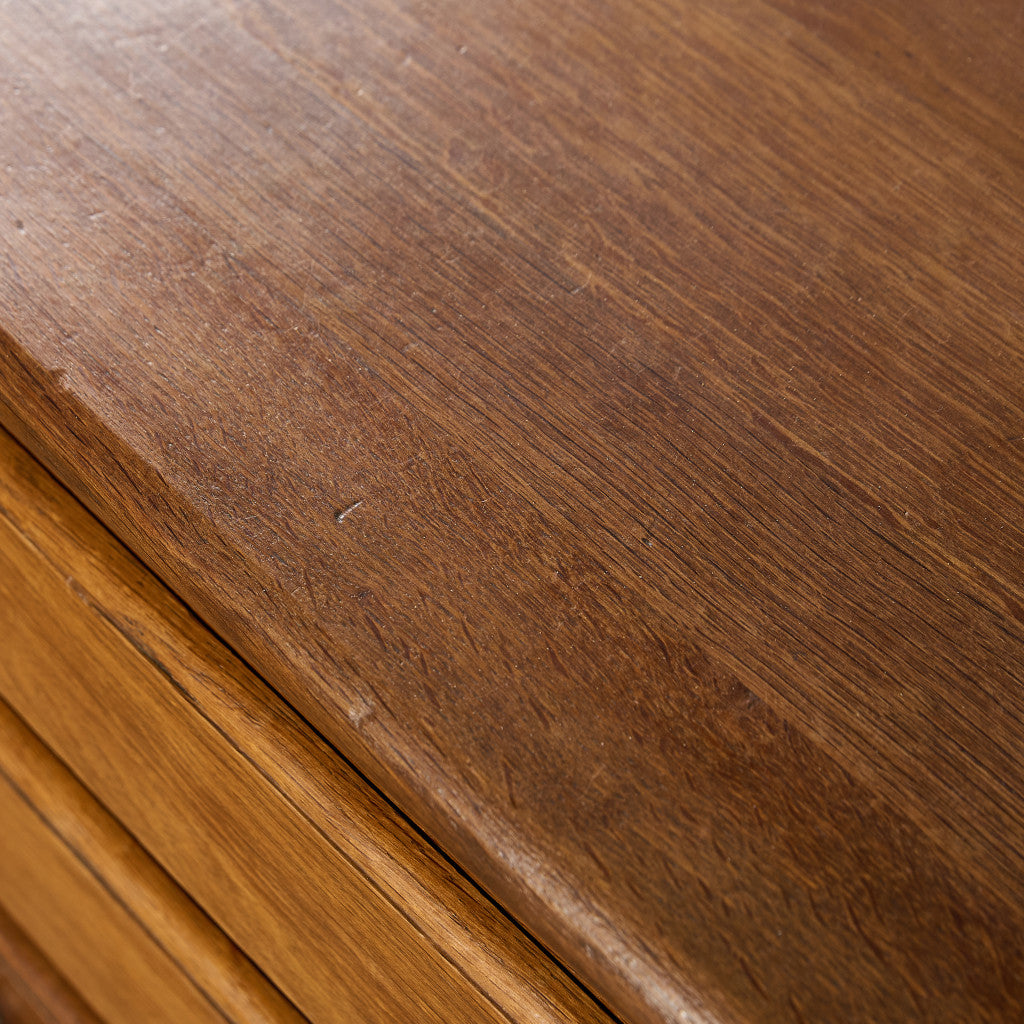 英国 クラシック オーク材 3段 チェスト