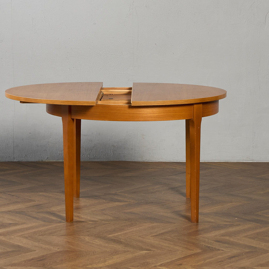 英国 ヴィンテージ エクステンション ラウンド ダイニングテーブル