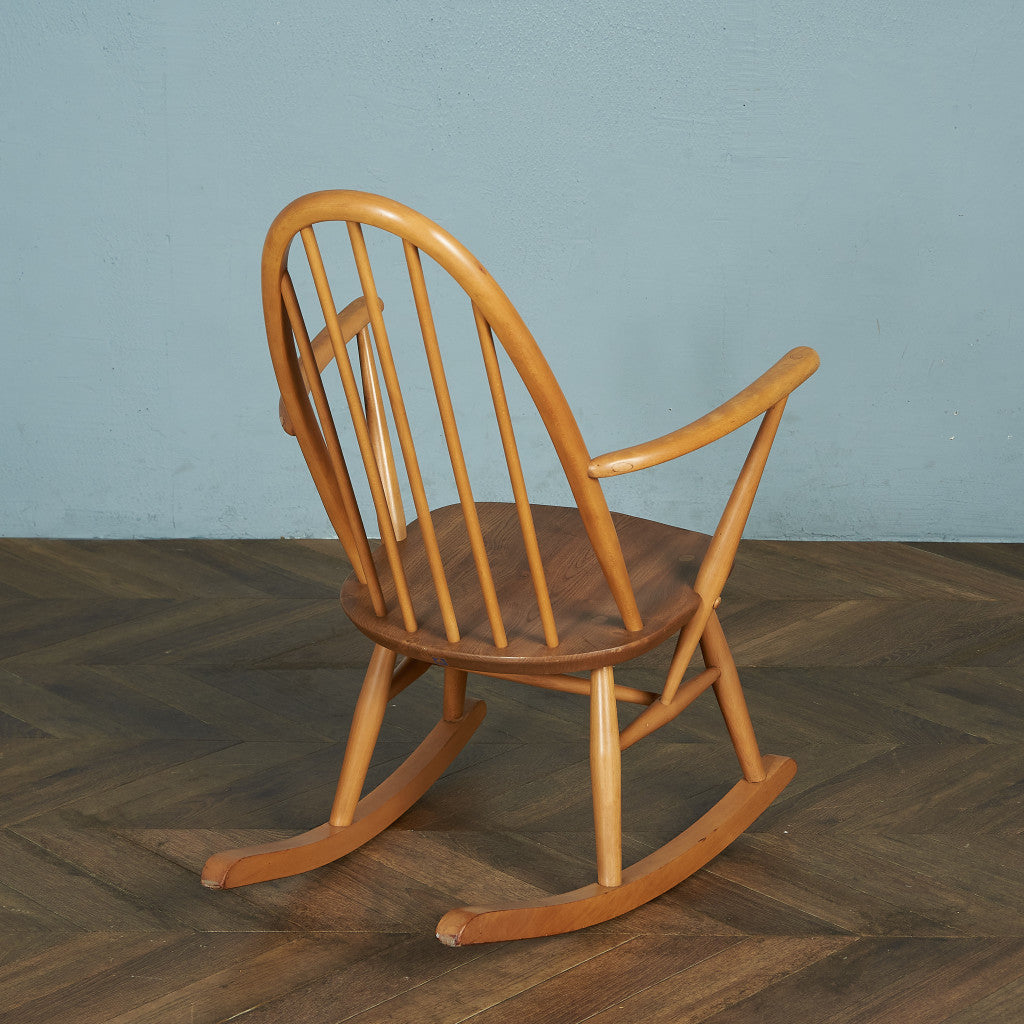 [74417][アーコール ERCOL]ヴィンテージ クエーカーロッキングチェア / ブルーラベル