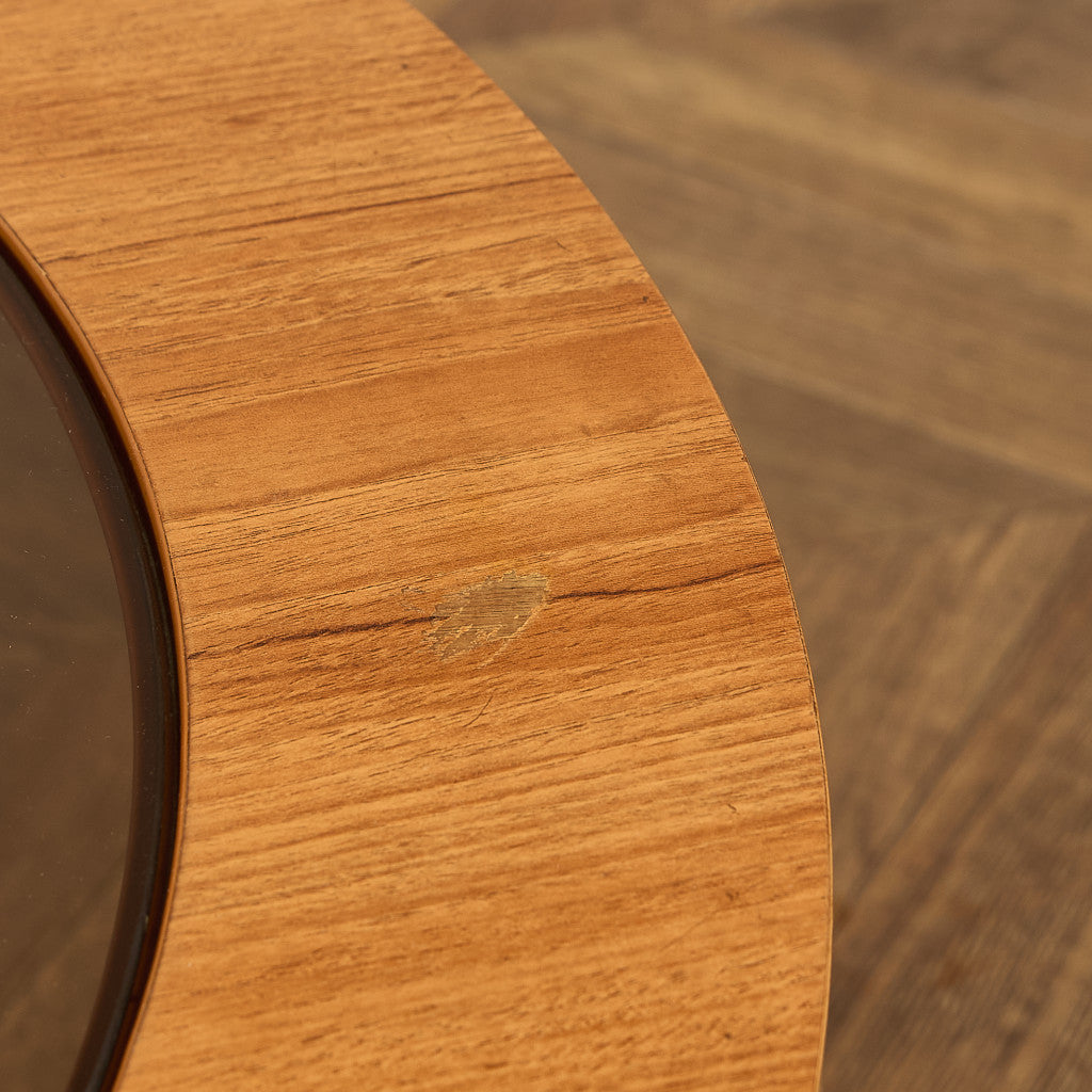 ヴィンテージ スモーク ガラストップ コーヒーテーブル センターテーブル