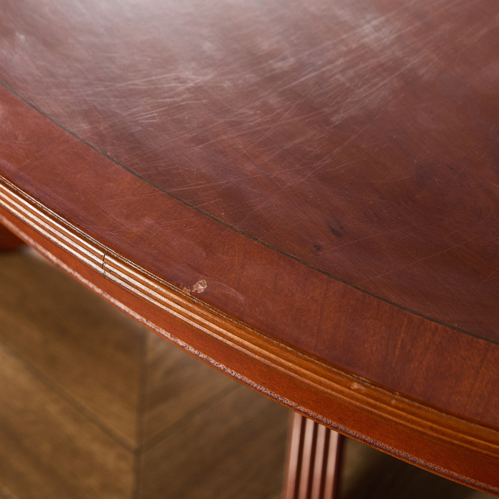 英国 クラシック イチイ材 オーバル センターテーブル