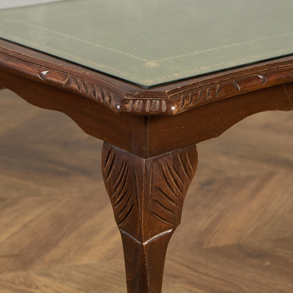 英国 クラシック ガラストップ コーヒーテーブル