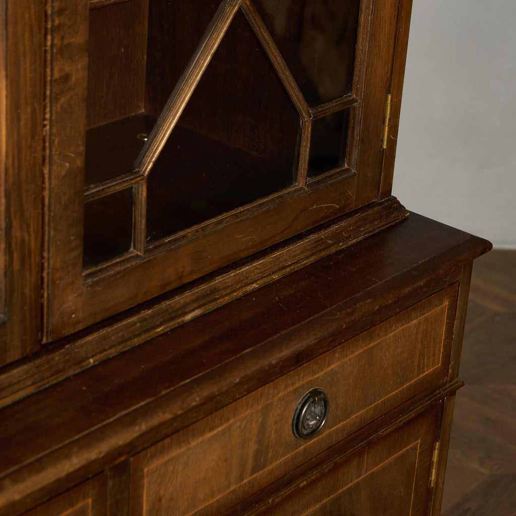 英国 クラシック エドワーディアン 様式 ブックケース カップボード