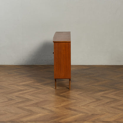 英国 ヴィンテージ ナロー ガラス ブックケース