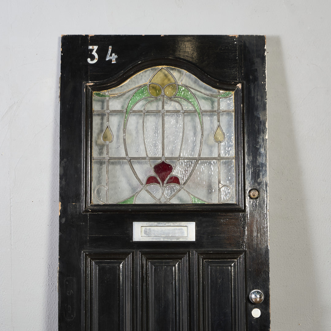 英国 アンティーク ペインテッド ステンドグラス ドア