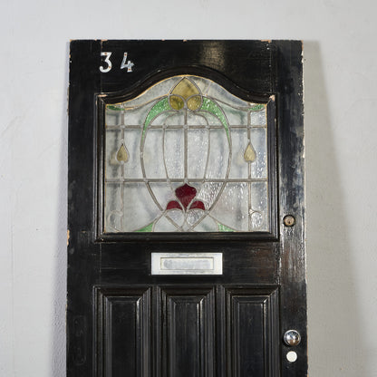 英国 アンティーク ペインテッド ステンドグラス ドア