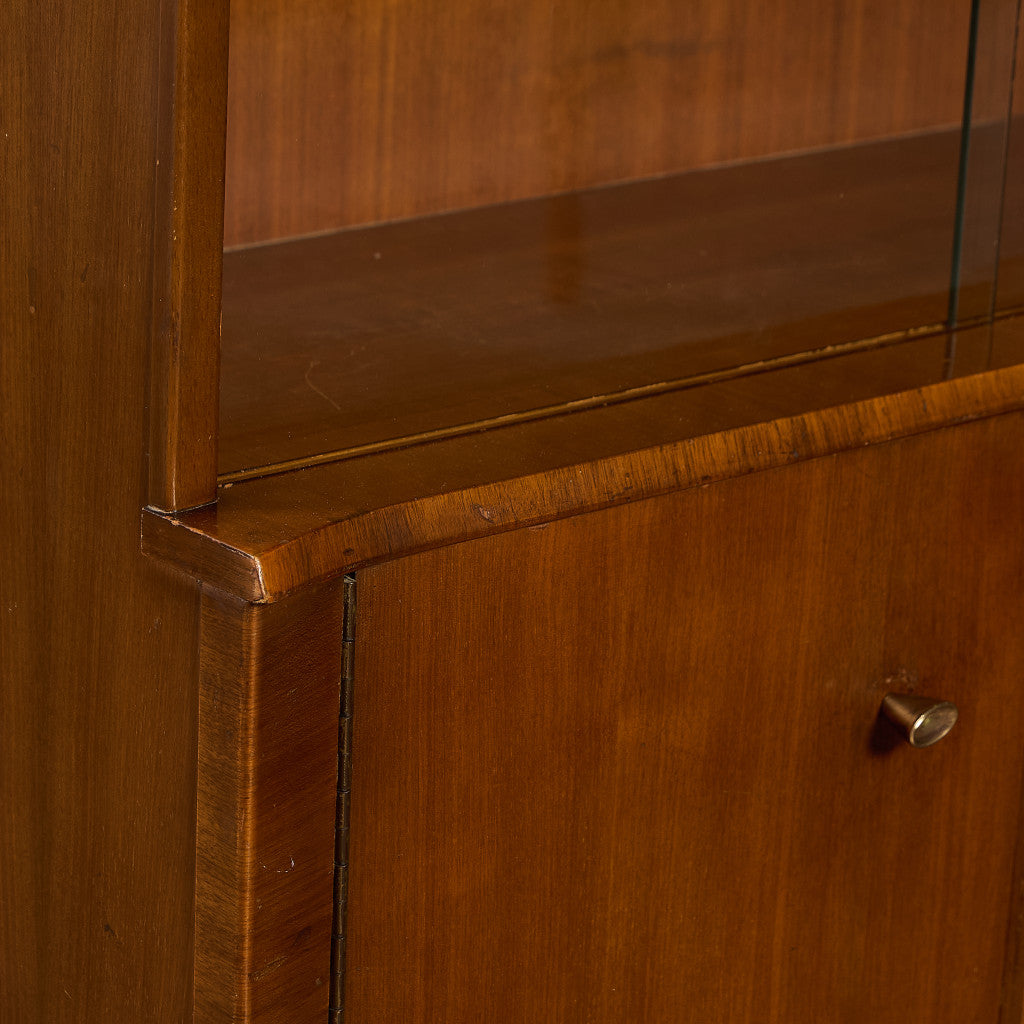 ヴィンテージ ガラス キャビネット ブックケース