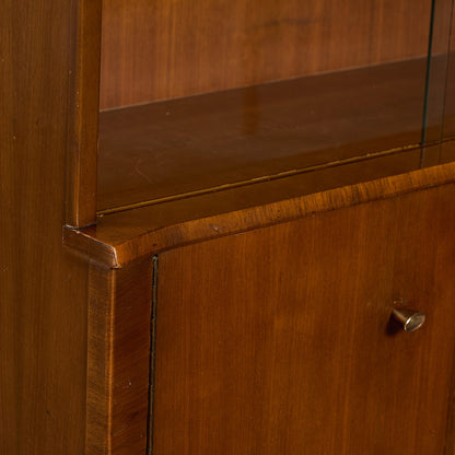 ヴィンテージ ガラス キャビネット ブックケース