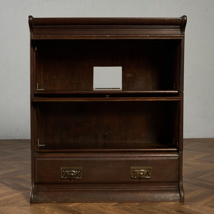 英国アンティーク スタッキングブックケース 食器棚