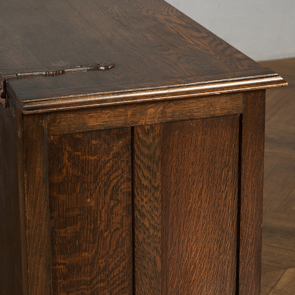 英国 クラシック オーク材 ブランケットボックス