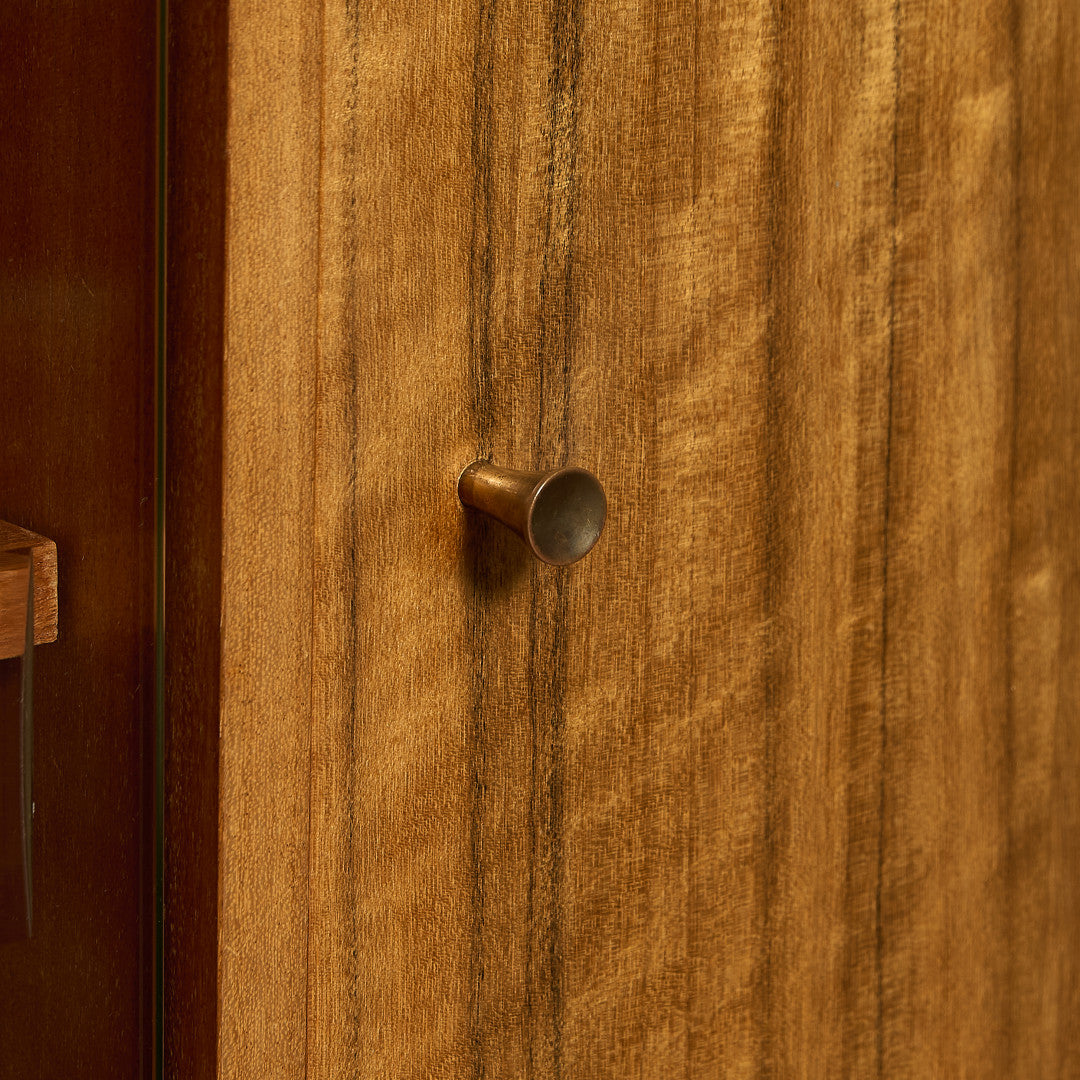 Cumbrae ヴィンテージ ナロー ガラス ブックケース 食器棚