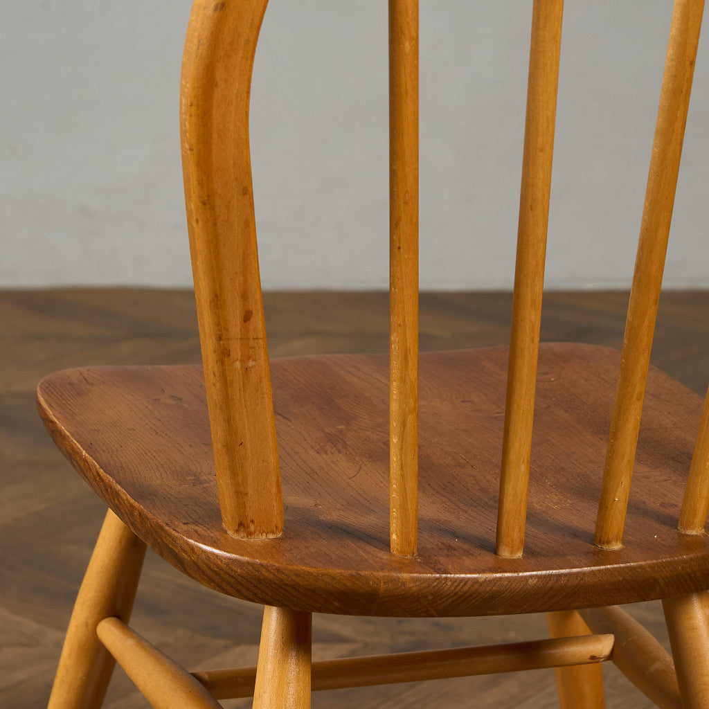 ヴィンテージ 4本 スポーク フープバックチェア ラウンドゴールドラベル