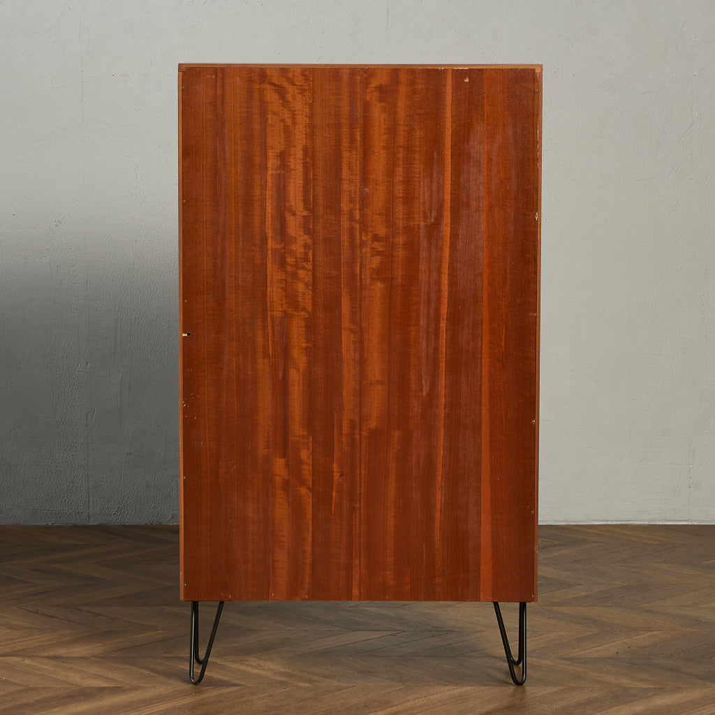 Fresco ガラス ブックケース カスタム アイアン ヘアピンレッグ