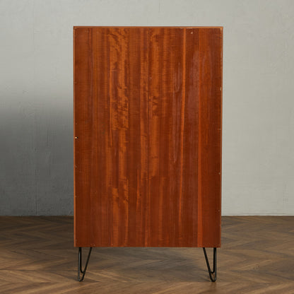 Fresco ガラス ブックケース カスタム アイアン ヘアピンレッグ