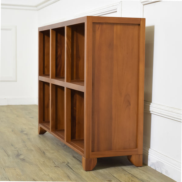 スキャンティーク　木製ブラウンシェルフ 6つの収納スペース スキャンティーク SCANTEAK / Singapore STELLAN 3x2シェルフ #30827