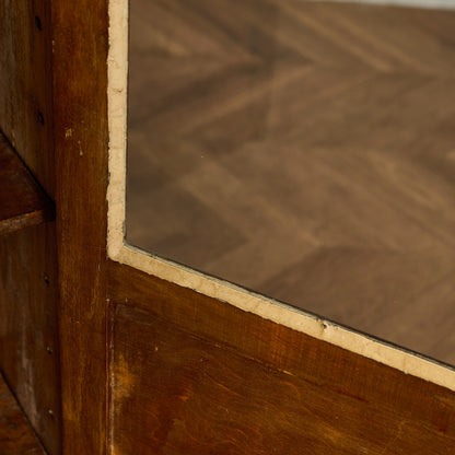 英国 クラシック オーク材 ブックケース 食器棚