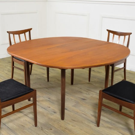 北欧 ヴィンテージ チーク エクステンションオーバル テーブル