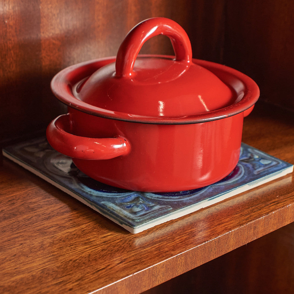 TILE POT STAND / BLUE