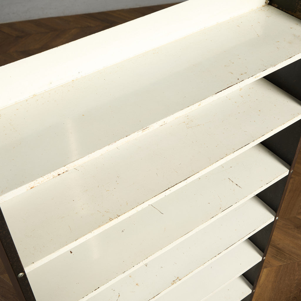 英国製 インダストリアル オープン スチール シェルフ