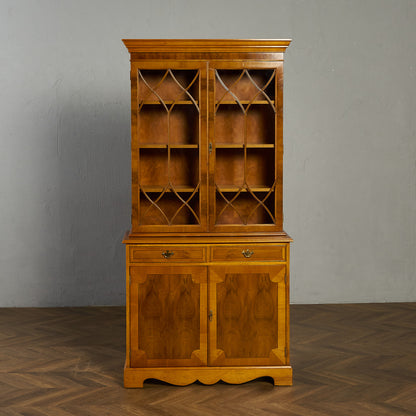 英国 クラシック エドワーディアン ブックケース 食器棚 #90051