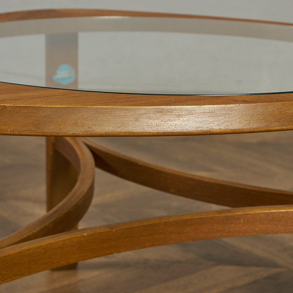 ヴィンテージ トライアングル ガラストップテーブル