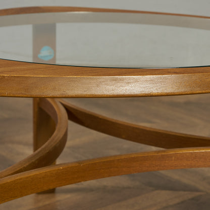 ヴィンテージ トライアングル ガラストップテーブル