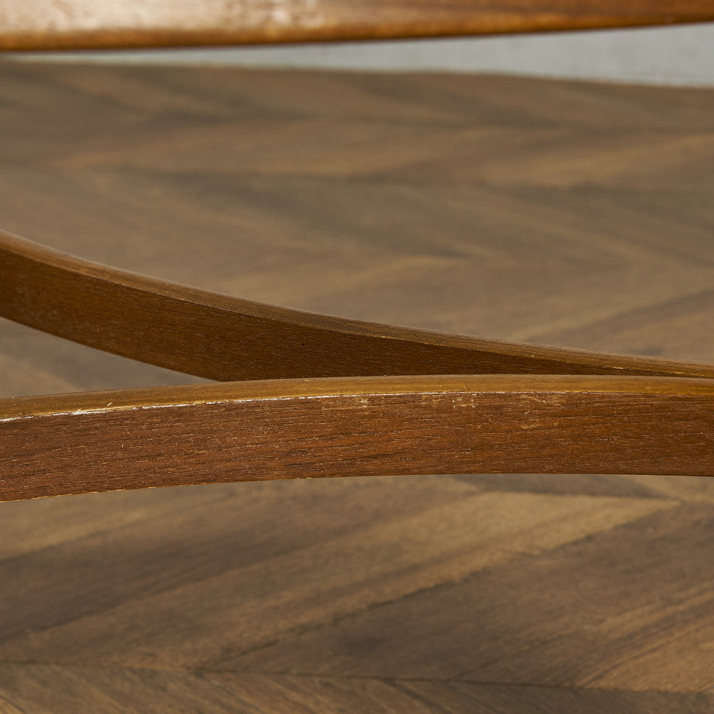 ヴィンテージ トライアングル ガラストップテーブル