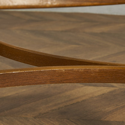 ヴィンテージ トライアングル ガラストップテーブル