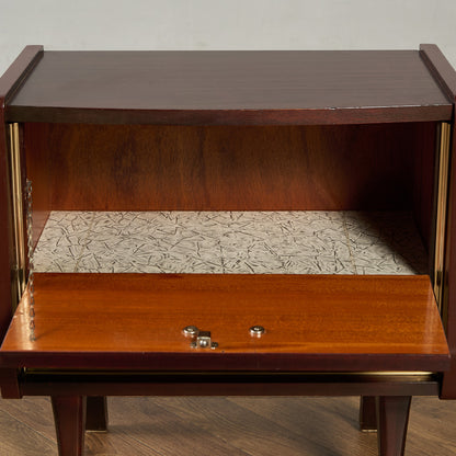 英国 ヴィンテージ ベッドサイド キャビネット