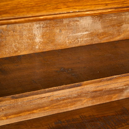 英国 クラシック オーク材 ブックケース 食器棚