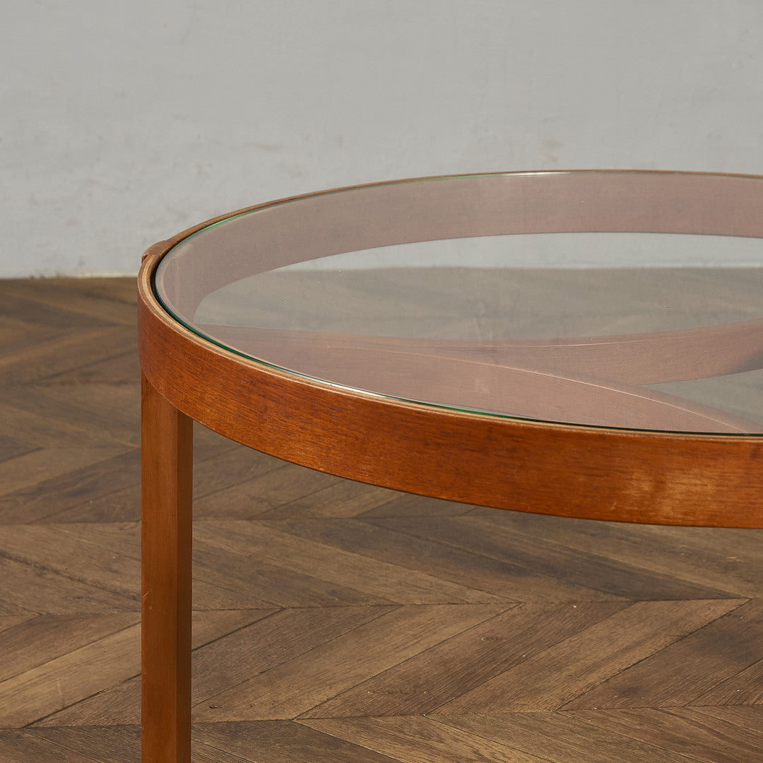 ヴィンテージ ガラストップ コーヒーテーブル