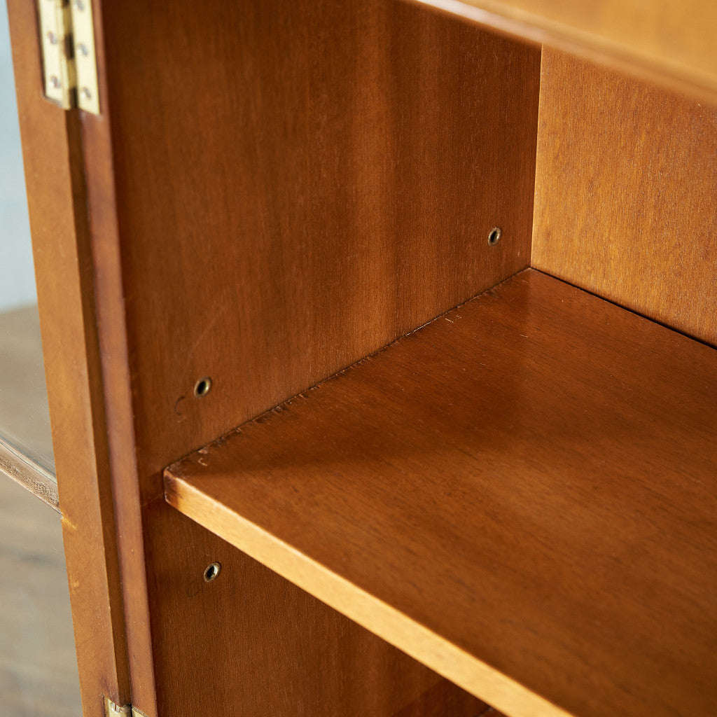 英国クラシック ウォールナット材 ブックケース / 食器棚