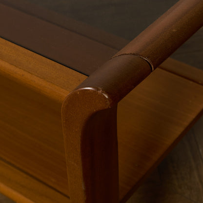 英国 ヴィンテージ スモーク ガラストップ コーヒーテーブル センターテーブル