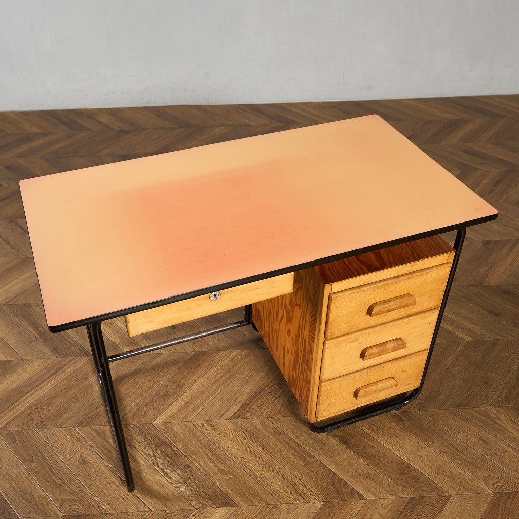 オランダヴィンテージ 片袖デスク