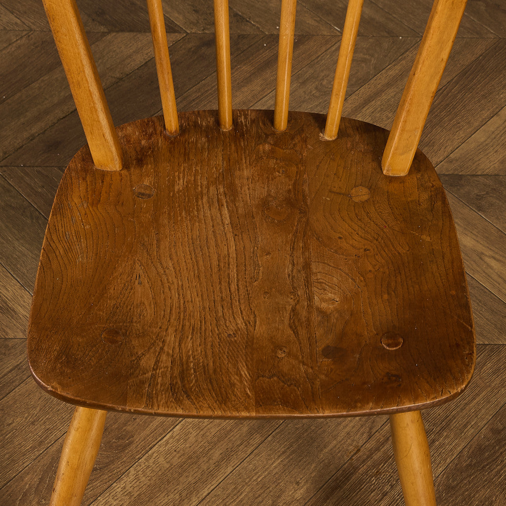 ヴィンテージ 4本 スポーク フープバックチェア ラウンドゴールドラベル