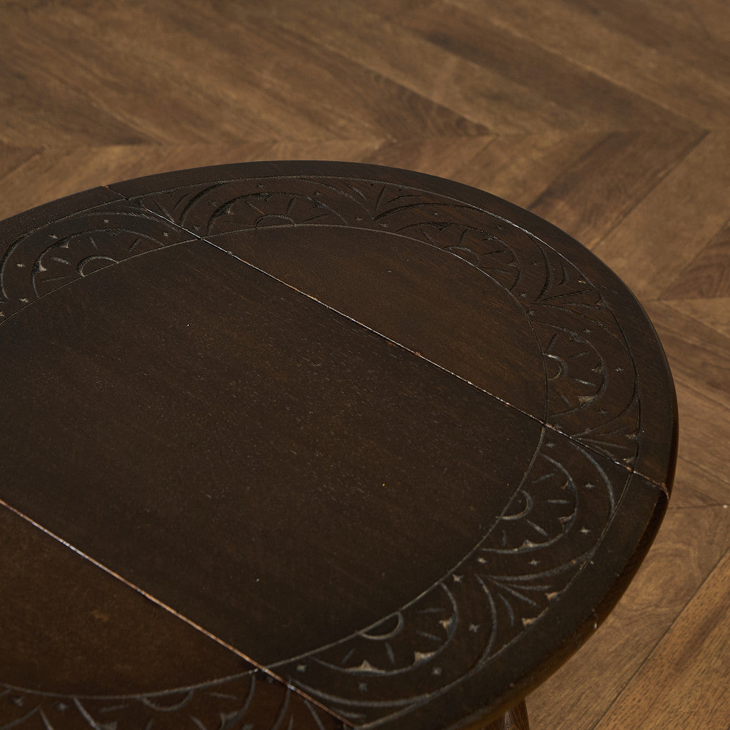 英国 クラシック ターントップ ドロップリーフ サイドテーブル #94264