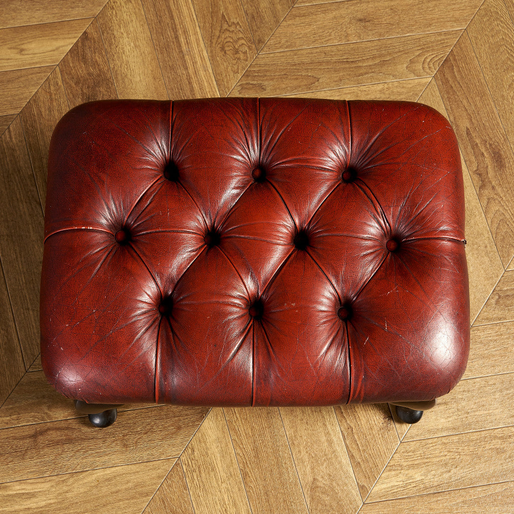 英国 クラシック チェスターフィールド スツール #83791