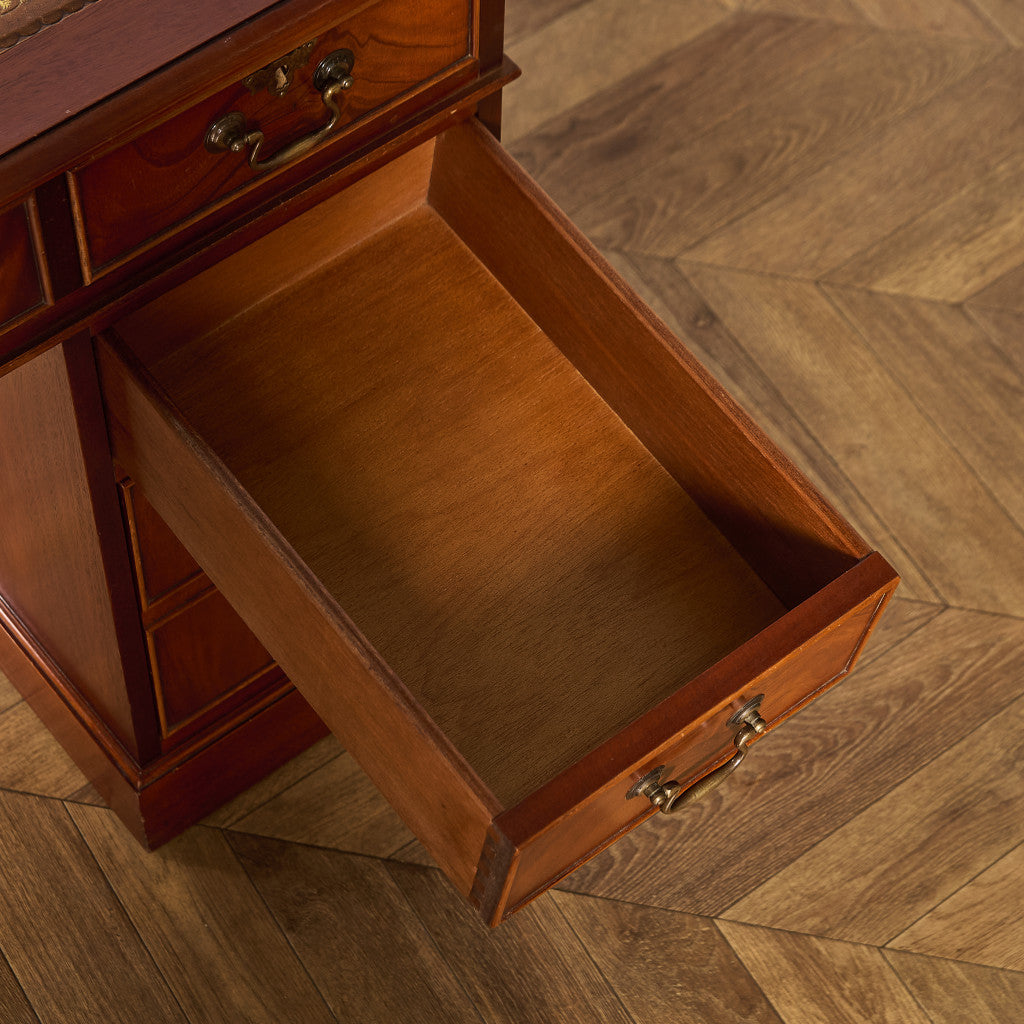 英国 クラシック 両袖 デスク