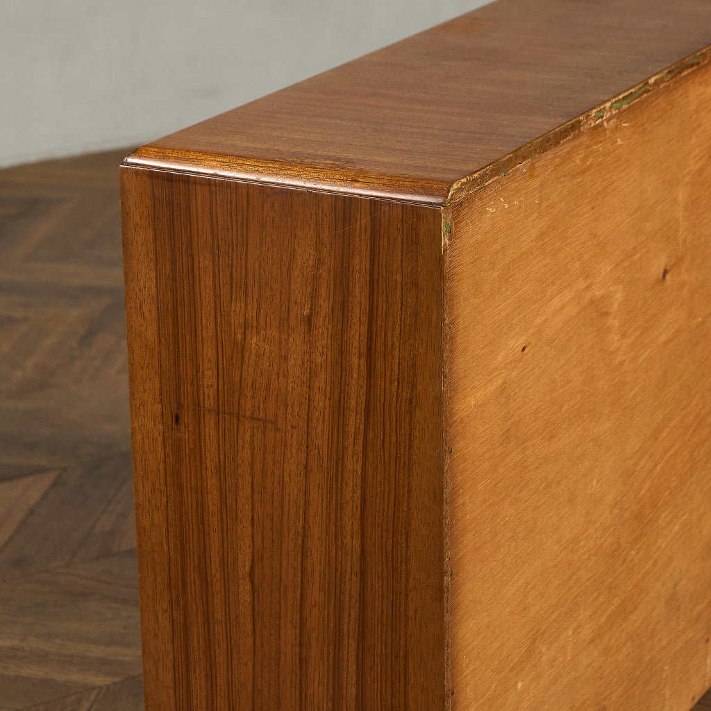 英国 ヴィンテージ ナロー ガラス ブックケース 食器棚