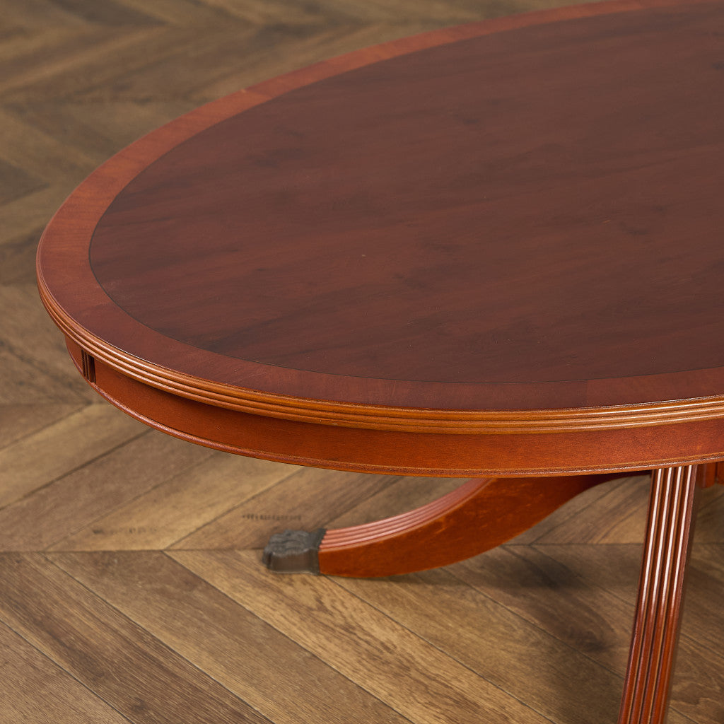 英国 クラシック イチイ材 オーバル センターテーブル