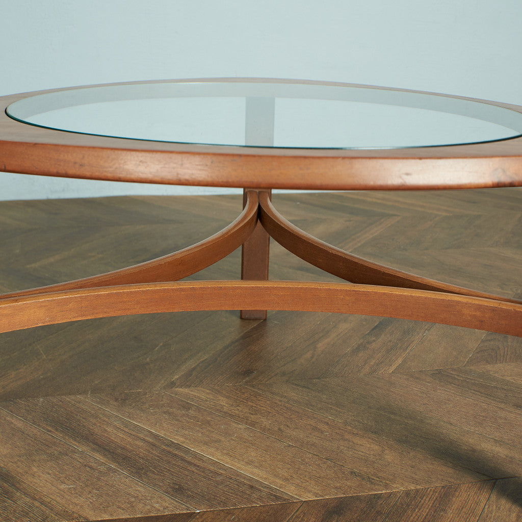 ヴィンテージ トライアングル ガラストップテーブル