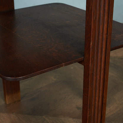 英国ヴィンテージ パーケットトップ サイドテーブル