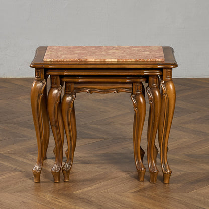 英国 クラシック 大理石 ネストテーブル サイドテーブル #96617