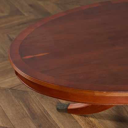 英国 クラシック イチイ材 オーバル センターテーブル